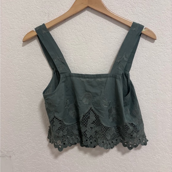 Vitamin A flora tank sea green beachside broderie - Picture 5 of 6